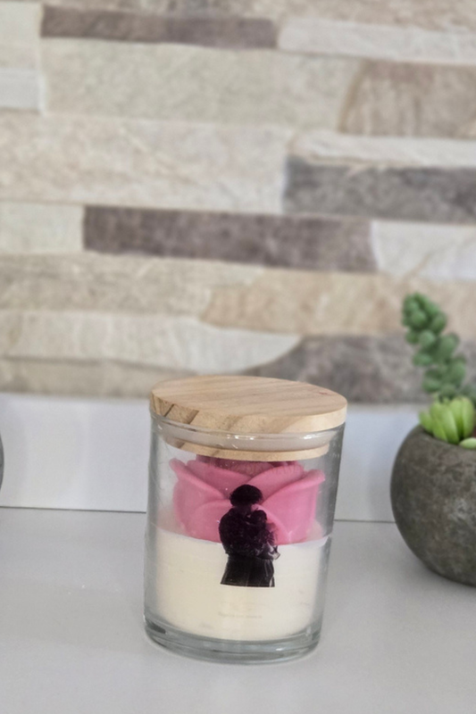 Vela en vaso con foto personalizada