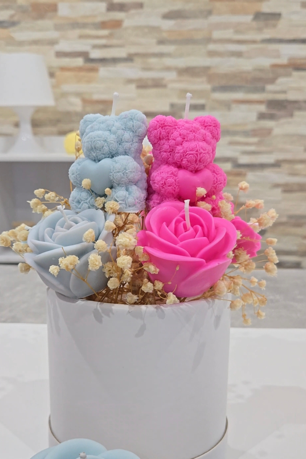 Ramo de velas gender reveal