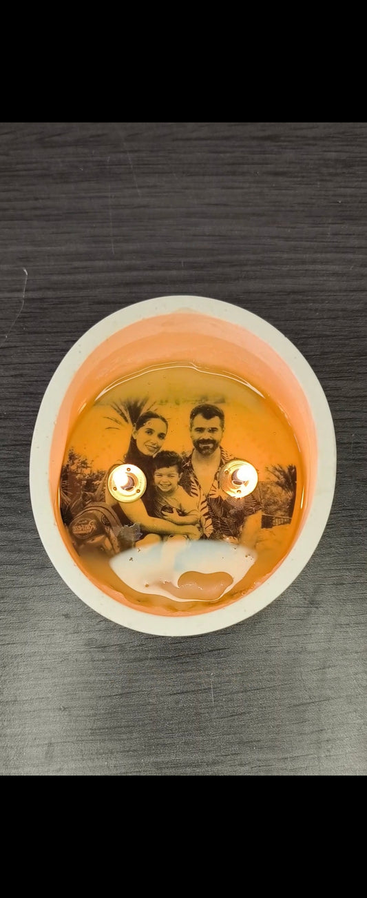 Vela con mensaje secreto